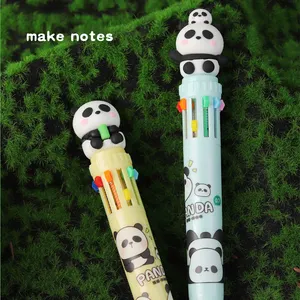 Kuki促销卡哇伊熊猫动物笔带儿童礼品时尚可爱卡哇伊圆珠笔文具制造商