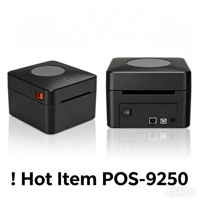 Imprimante d'étiquettes thermiques ZJPrinter POS-9250 à prix abordable et durable pour étiquettes d'expédition 100x150 mm, même pour étiquettes adhésives de 25 mm à 110 mm