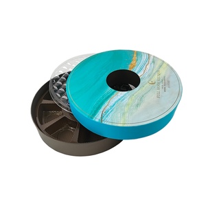 Boîte à bijoux et montres de luxe de haute qualité, personnalisée, de forme ronde, fabriquée par un fabricant professionnel, avec logo personnalisé - Product Image 3