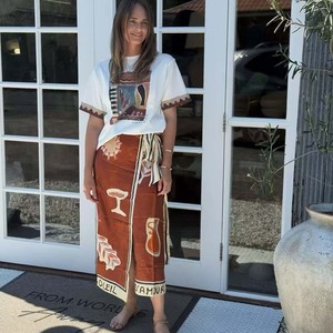 Conjunto de Prendas con Estampado Único Pintado a Mano para Mujer |   Conjunto Elegante a Juego para <span class=keywords><strong>Vacaciones</strong></span>, Viajes y Ocio - Product Image 2