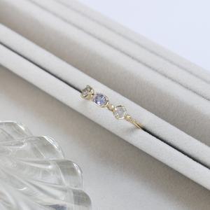 Bague de luxe minimaliste en argent sterling 925 plaqué or <span class=keywords><strong>Arcado</strong></span> en cordiérite naturelle Labradorite pierre de lune pour femme - Product Image 6