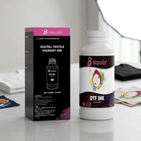 Recharge de pigment textile blanc anti-colmatage 1000 ml pour imprimantes M1630 Pro XP600 I3200 I1600, compatible avec la tête d'impression et conforme aux normes MSDS