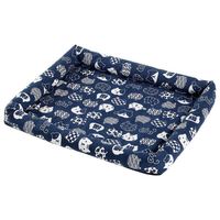 Lit pour animaux de compagnie en fibre pelucheuse de luxe moderne, personnalisé, imprimé, imperméable, doux, grand, rectangulaire, double usage, double face, vente en gros d'usine
