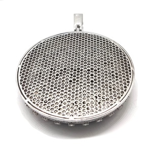 Collar con colgante de diamante de moissanita brillante con piedra redonda brillante para joyería de boda a los mejores precios - Product Image 5