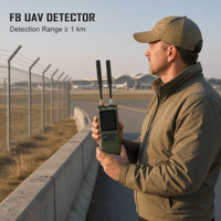 Détecteur de drones portable, batterie 7H 2900mAh remplaçable, charge rapide 35W Type-C, 100MHz-8GHz FPV, IP54, portable