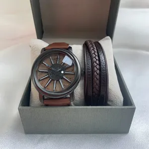 Relogio גברים שעונים של גברים מסתובבים עם צמידים באיכות גבוהה שעון חג המולד מתנות מתנות לגברים