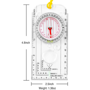 <span class=keywords><strong>Bussola</strong></span> Multifunzionale DC40-3A con Lente d'Ingrandimento per Escursionismo, Campeggio, Nautica, Lettura Mappe, Orientamento e Puntamento al Nord - Product Image 6