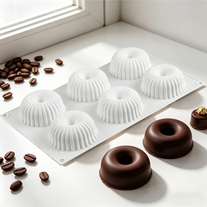 Molde de Silicona Antiadherente de 6 Cavidades para Pastel Bundt, Grado Alimenticio, para Hornear Mousse, Chocolate y Postres en Horno - Product Image 4