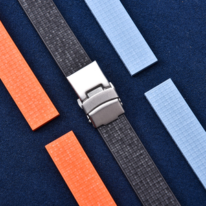 Fermoir pliant en acier inoxydable JAETIUM avec verrou de sécurité, boucle déployante brossée pour bracelet de montre en caoutchouc 16/18/20 mm - Product Image 6