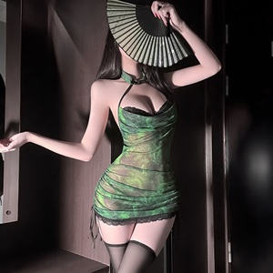 Green Dress - Sexy Women's Sheer Mesh Bodycon Style
