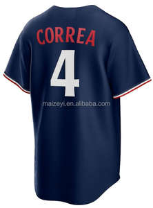 أفضل جودة مخيط قابل للتخصيص #4 Carlos Correa #23 Royce Lewis مطرز قميص بيسبول أمريكي - Product Image 2