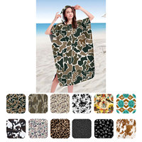 New Summer Aztec Camo Leopard Print Adults Hooded Beach Towel