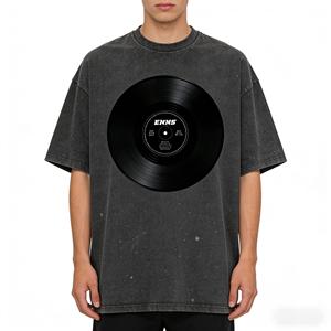 Proveedor <span class=keywords><strong>de</strong></span> <span class=keywords><strong>Camisetas</strong></span> Personalizadas <span class=keywords><strong>de</strong></span> Estilo Urbano: Camiseta con Gráficos Musicales para Hombre, Estilo Retro, Algodón Grueso, OEM Disponible - Product Image 3