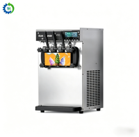 Machine à crème glacée molle compacte à écran tactile LCD pour hôtels, restaurants, salons de thé et cafés