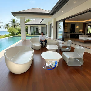 Conjunto de Muebles de Lujo para Exteriores de Fibra de Vidrio para Comedor, Gimnasio, Patio, Resort, Villa, Sofá Individual, Mesa de Centro - Moderno y Ecológico - Product Image 3