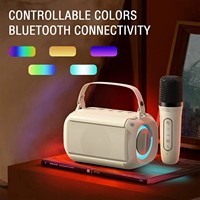 Reproductor de Música Portátil con 4 Voces Mágicas y Luces LED de Colores, Juguete Infantil, Mini Máquina de Karaoke