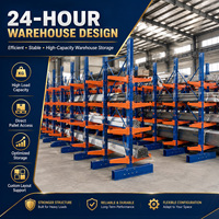 Sistema de Estanterías Cantilever Modular con Base de Viga H para Almacenamiento de Materiales Largos y Tuberías de Acero, Plan para Centro Logístico