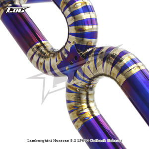 Scarico Catback <span class=keywords><strong>blu</strong></span> bruciato personalizzato per Lamborghini Huracan 5.2 LP580/LP610 tubo di scarico 2014-2023 - Product Image 5