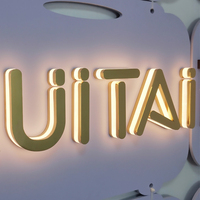 Letreros con Nombre de Tienda, Logotipo 3D, Letreros con Iluminación Frontal y Trasera, Montados en Pared, Letras LED 3D, Letreros de Metal con Retroiluminación LED para Negocios