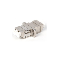 Adaptateur Fibre Optique Métallique LC UPC Femelle Hybride Duplex Quad Monomode Multimode avec Bride