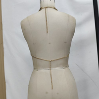Débardeur sexy métallisé pour femme, imprimé léopard, dos nu, à bretelles ajustables, style Y2K Punk Rave Club