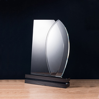Prix de cristal noir de qualité supérieure avec prix d'usine Plaque de remise de trophée en cristal au Design Unique
