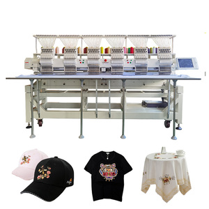 Hệ Thống Điều Khiển Máy Tính <span class=keywords><strong>Dahao</strong></span> Tốc Độ Cao 12 15 Kim Máy Thêu Phẳng Áo Sơ Mi 6 Đầu Chữ Lồng - Product Image 2