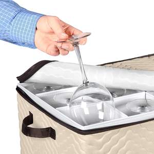 Classica Scatola Pieghevole a 12 Scomparti per Calici da Vino, Personalizzabile, Quadrata, Ecologica, in Poliestere e Cartone, 20-35L - Product Image 6