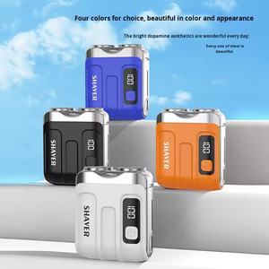 Mini rasoir électrique portable pour hommes, charge rapide, compact, double lame, étanche IPX5, lavable, rasoir rotatif rechargeable par USB, pour la barbe - Product Image 2
