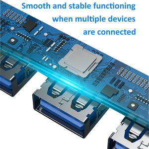 Accesorios para PC USB <span class=keywords><strong>HUB</strong></span> USB3.0 Tipo C a 4 puertos Adaptador USB para estación de acoplamiento de computadora portátil OTG USB C Splitter para Huawei <span class=keywords><strong>Xiaomi</strong></span> - Product Image 3