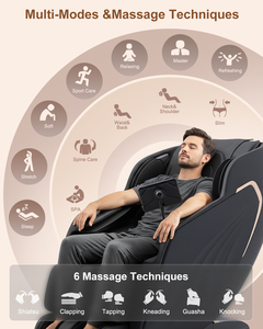 Fauteuil de massage moderne pour salon, corps entier, zéro gravité, rouleaux de massage pour les pieds, chauffage du dos, écran tactile LCD, rail SL - Product Image 3