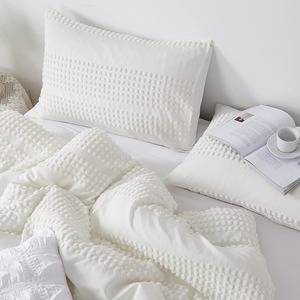 Nữ Hoàng Comforter Set Trắng <span class=keywords><strong>Comforters</strong></span> Nữ Hoàng Kích Thước Bộ Boho Tufted Shabby Chic Trang Trại Cổ Điển Bộ Đồ Giường Thiết Lập Mềm Fluffy - Product Image 5