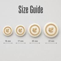 Kancing Logam Berlapis Kain Putih Bulat Berbahan Alloy untuk Jahit, Ukuran 16mm 20mm 22mm untuk Mantel, Sweater, Gaun