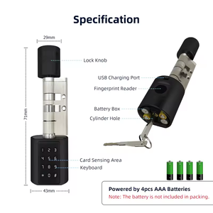 Serratura Intelligente Enrique Ttlock - Compatibile con Porte in Legno e Lega di Alluminio, Sblocco Tramite APP + Impronta Digitale + Password + Tessera + Chiave, Prezzo Conveniente - Product Image 6