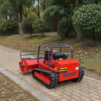 Mesin Diesel Robot Pemotong Rumput Kecil Lebar Pemotongan 800mm 1000mm 1200mm Remote Control Crawler Lawn Mower Ce