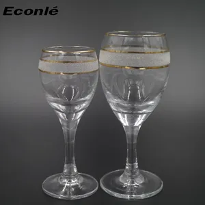 Copa de vino transparente con vástago de fácil agarre con patrón de decoración para <span class=keywords><strong>copas</strong></span> de mesa de banquete Borgoña Juego de <span class=keywords><strong>copas</strong></span> de vino para regalo - Product Image 3