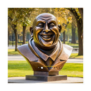 Рекламная фигурка Бронзовая голова статуя бронзовый бюст фигурки открытый парк украшение статуя - Product Image 1