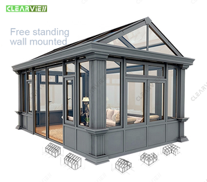 Certificado Sunrooms Fabricante Independiente Marco de aluminio Porche Veranda Sunroom <span class=keywords><strong>Casa</strong></span> de cuatro estaciones - Product Image 1
