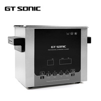 Pembersih Ultrasonik Elektrik 3L 40kHz Tangki Baja Tahan Karat SUS304 Daya 100W Kontrol Sentuh Timer Digital Perhiasan Rumah Tangga