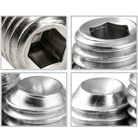 Vis sans tête à pointe plate en acier au carbone haute résistance, grade 12.9, durable, métrique, pour fixation de machine-outil