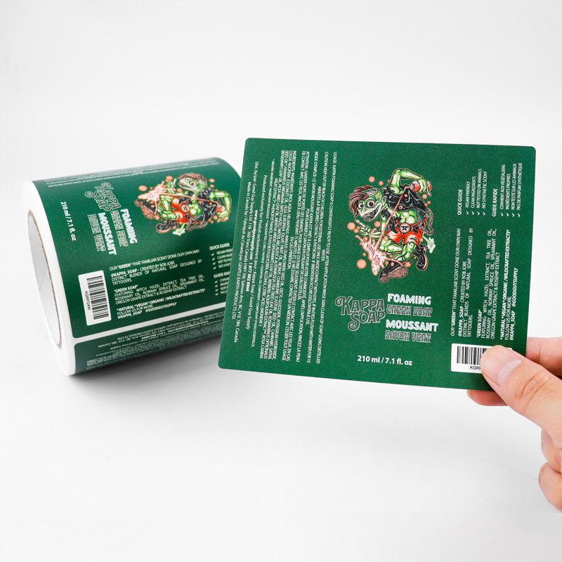Printing Product Custom Logo Packaging Maker Bottle Label Sticker Roll Waterproof BOPP Adhesive Sticker Label