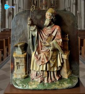 Pannello in Bronzo Cristiano con Rilievo di Gesù, Vergine Maria e Santi, Scultura Murale Biblica per Chiesa - Product Image 2