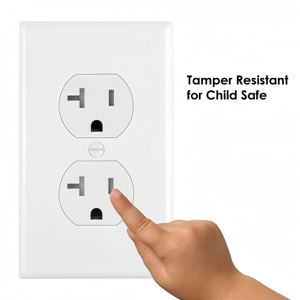 Cho ul được liệt kê 20A 125V NEMA 5-20r có thể khóa tường ổ cắm chúng tôi tiêu chuẩn trang trí chống Làm xáo trộn Duplex receptacles - Product Image 3
