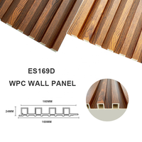 Panneaux muraux rainurés en bois PVC WPC, revêtement mural intérieur, panneaux muraux composites