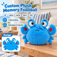 Heiß begehrter Plüsch-Krabben-Strandball mit Cartoon-Gesicht, weiches Plüschtier, Großhandel für den Außenbereich, für Kinder und Erwachsene