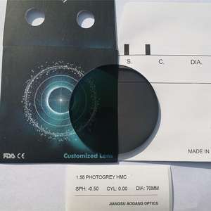 Lentes fotocromáticas grises, lentes ópticas, se ponen oscuras en el sol, 1,56 - Product Image 3