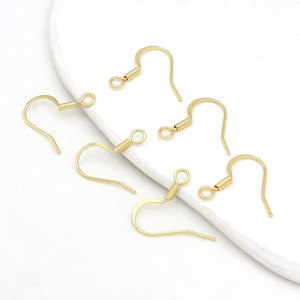 18k Gold Plated Copper Ear <b>Hooks</b> Drop Shape DIY Jewelry Making Components For Handmade Accessories A05 - Product Image 4