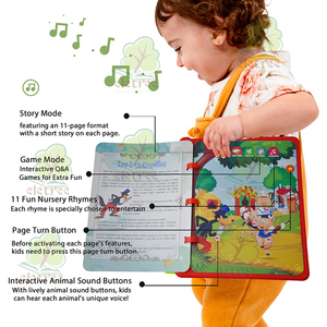 Kids My Unforgettable Stories And Fables Learning Espagnol Animal Electronic Sound Pad Touch Finger Rechargeable Sound Book - Product Image 3