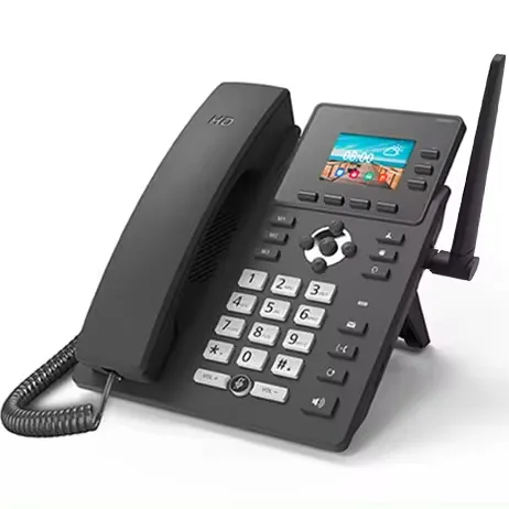 Ponsel VoIP layar warna 2.4 inci dengan 3 garis Sip 3 konferensi Audio pesta Dual 4G Sim Volte WiFi telepon IP nirkabel