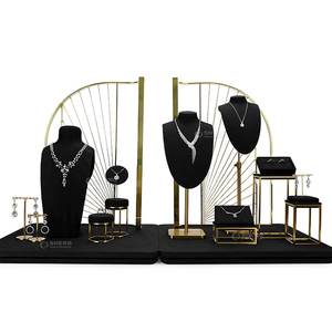 Accessoires d'affichage de bijoux de fenêtre de comptoir-ensemble de combinaison de présentoir de boucle d'oreille d'anneau de collier pour l'affichage au détail de fenêtre - Product Image 6